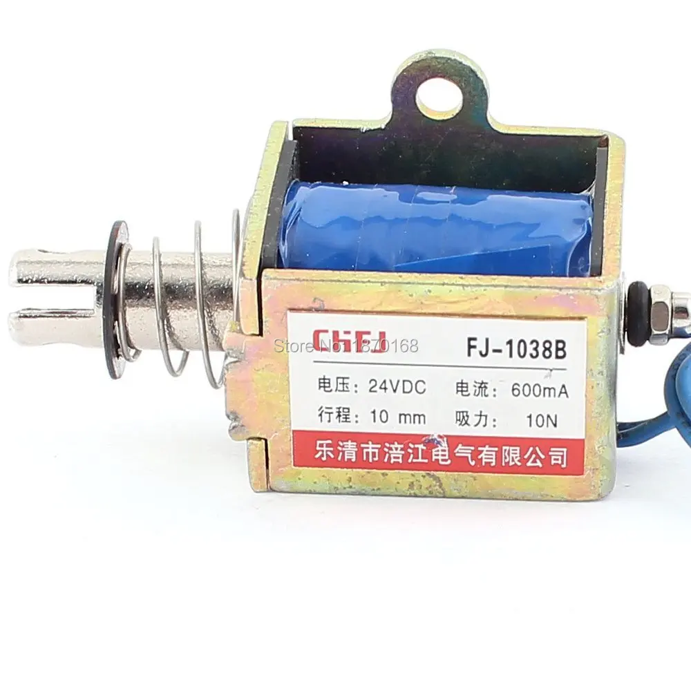 FJ 1038 нажимной Тип DC DIY Электромагнит магниты соленоида 10 мм 10N 24V 0.6A|solenoid 10n|solenoid