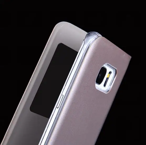 Чехол-книжка S7edge для Samsung S7 edge чехол с окошком Galaxy S8 Plus кожаные чехлы телефонов