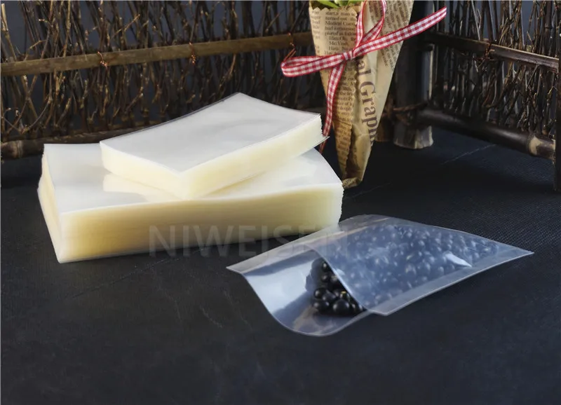 100 шт простой карман 10x15 см прозрачные пластиковые вакуумные пакеты/Пищевая