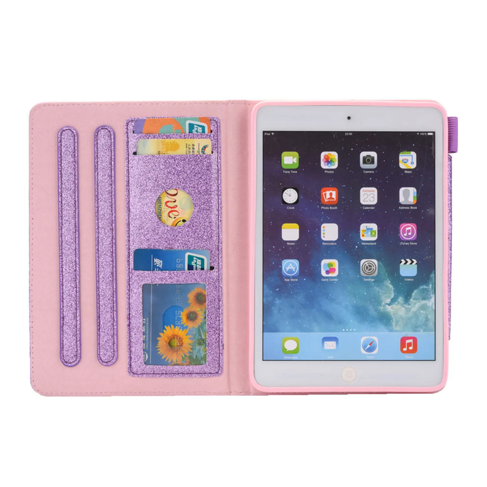 Чехол для iPad Air 1 2 5th 6 Новый 9 7 дюймов 2017 2018 Pro смарт блестящая подставка карт мягкий