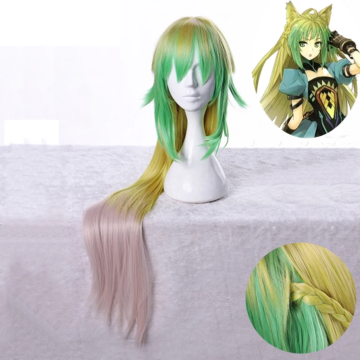 Fate Apocrypha большой заказ косплей парик Atalanta смешанные цвета длинные прямые