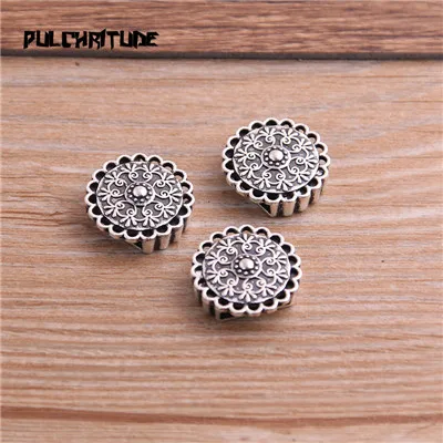 antique silver 6 шт двухцветные Круглые прокладки для колес, адаптеры, ползунок, прокладка для ювелирных изделий, материал для изготовления ювелирных изделий, 10 мм кожаный шнур - Цвет: antique silver