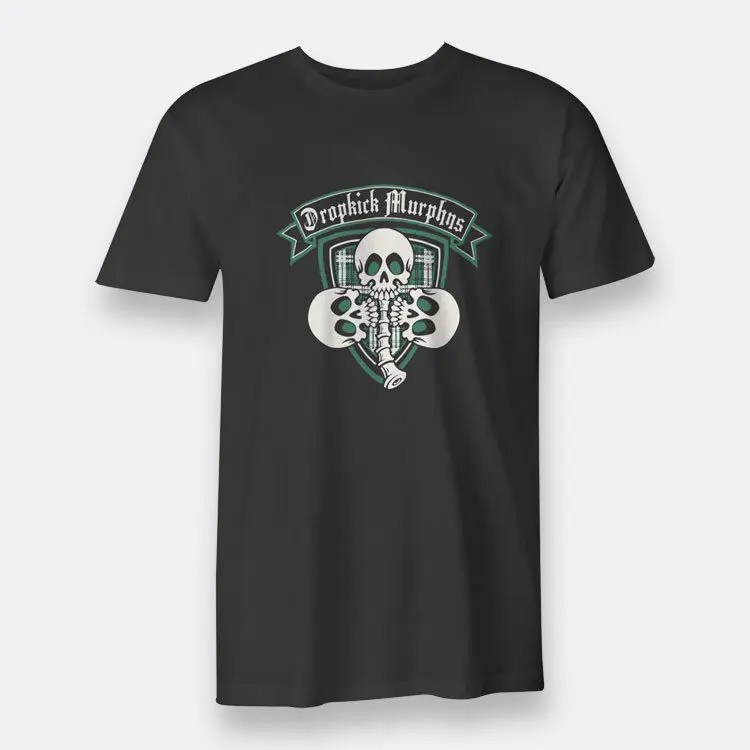Dropkick Murphys Скелет 3 череп черный футболка Для мужчин СЗ S-3XL | Мужская одежда