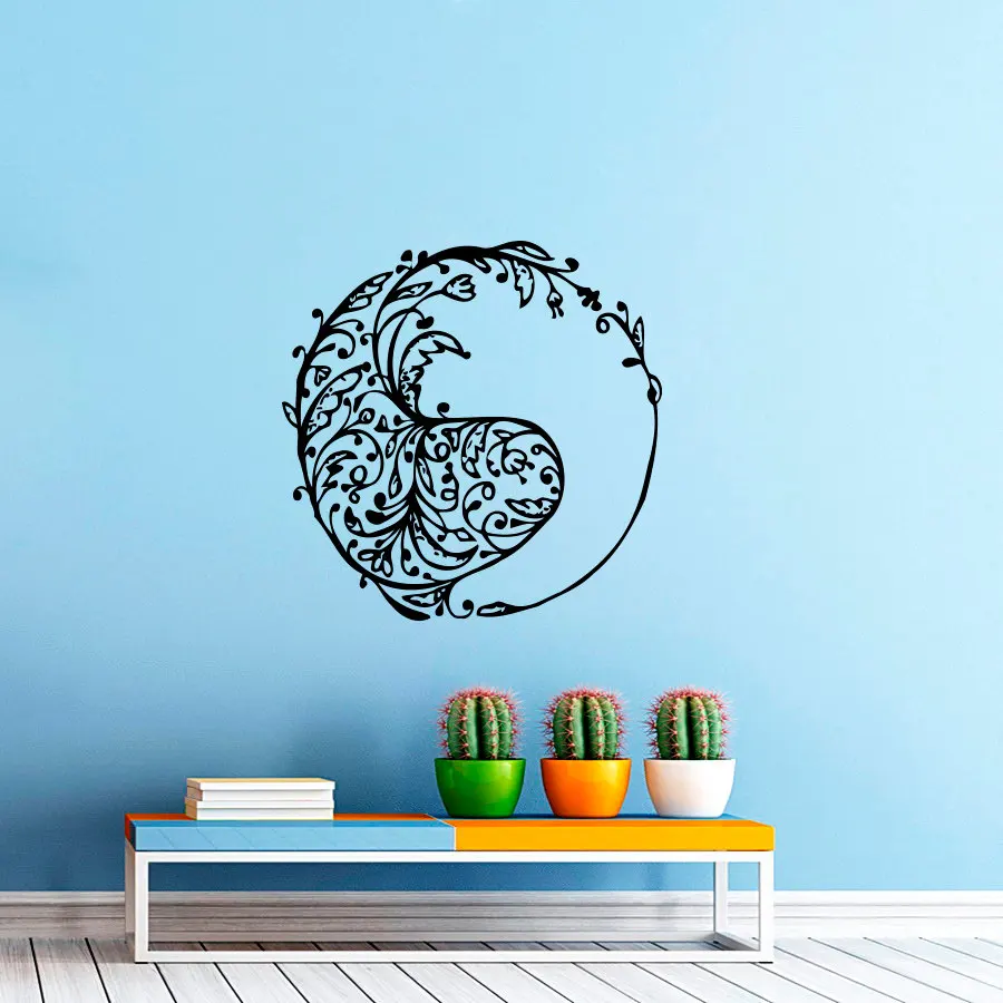 Специальная Настенная роспись с изображением рыбьей головы круговой узор