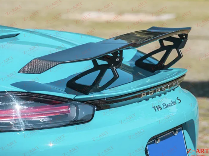 Z-ART V стиль углеродное волокно заднее крыло для 718 Boxster задний спойлер доллар