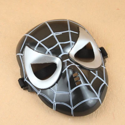 Black Spiderman 20 шт./лот, детская Праздничная маска, Мстители, супергерои, косплей, реквизит, Бэтмен, Железный человек, Капитан Америка, Человек-паук, маски для детей - Цвет: Black Spiderman