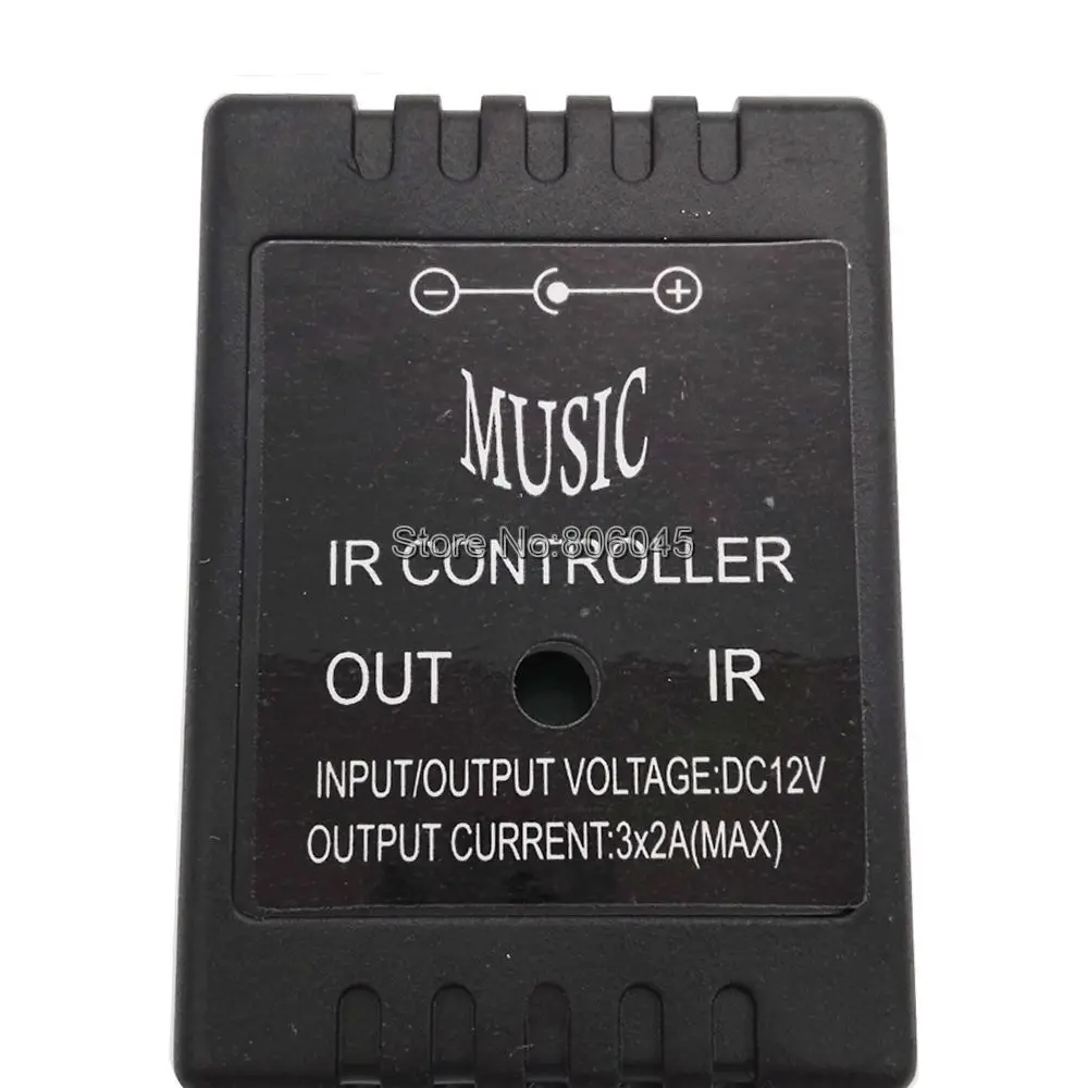 DC12V 6A 3x2A мини музыкальная резонаторная Сенсор светодиодный RGB контроллер с 20 ИК