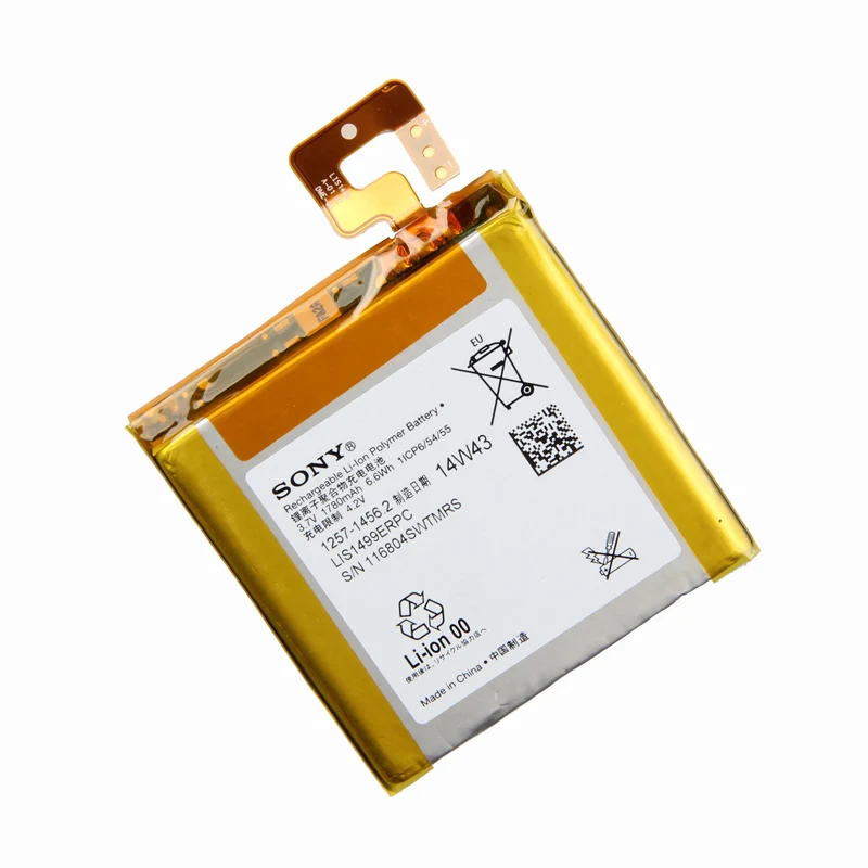 Оригинальный аккумулятор Sony LIS1499ERPC для телефона Xperia T TL LT30I LT30P LT30H LT30 S36H C2104 C2105 1780