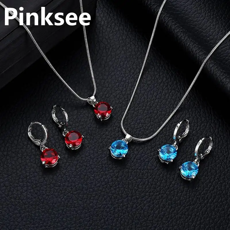 Комплект украшений из двух предметов в простом стиле круглая подвеска с