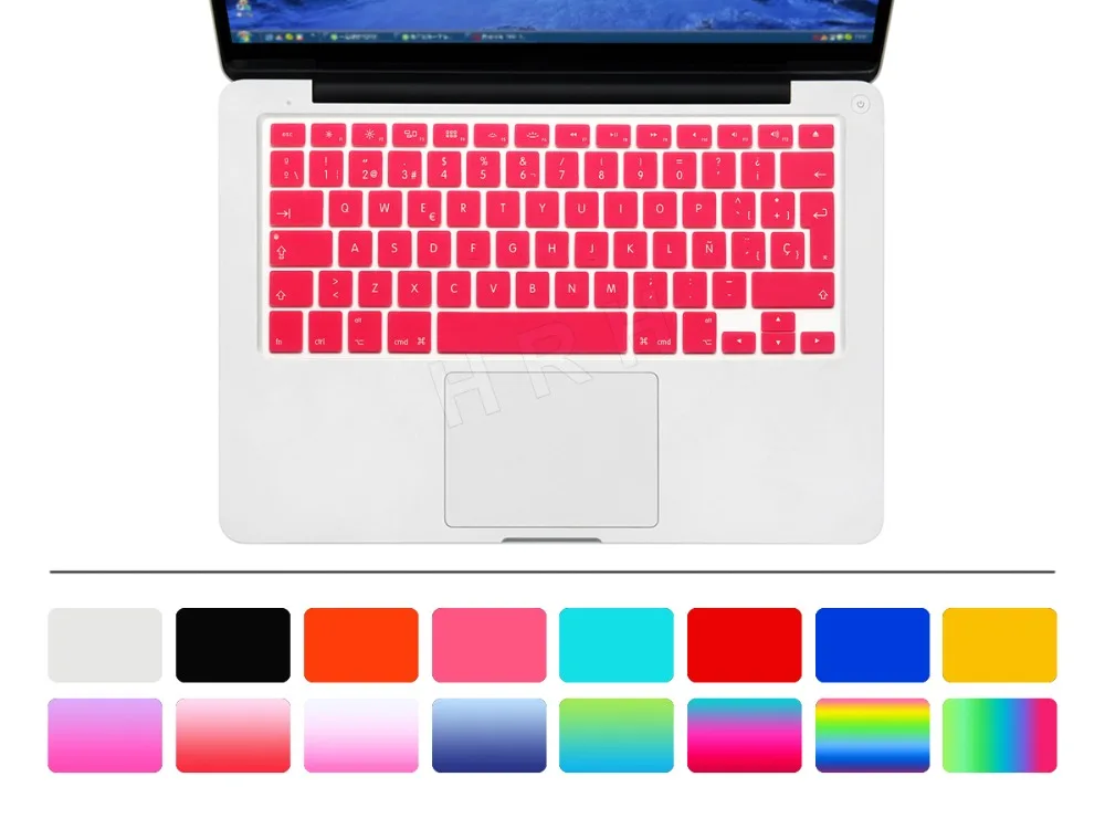 ESP силиконовый чехол для испанской клавиатуры 10 шт. протектор Macbook Air Pro 13 15 17 Retina