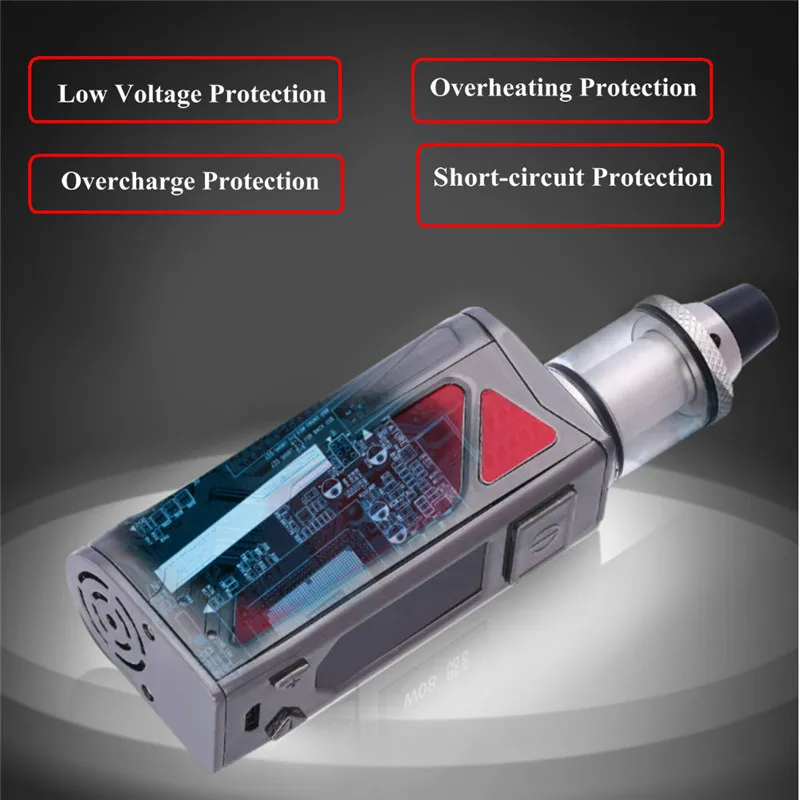 ECT 100W box mod electronic cigarette kit evaporator smoke vape pen 2200mah Battery Huge vaporizer e-cigarettes hookah | Электроника