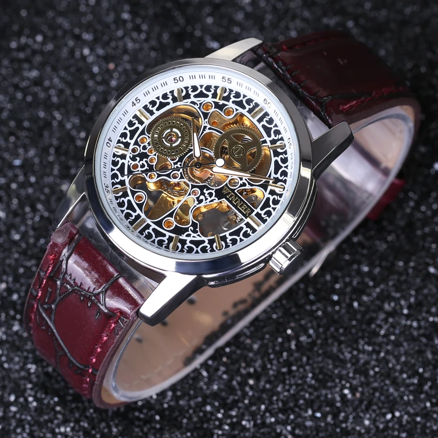 Мужские механические Автоматические часы Winner классические в китайском стиле с