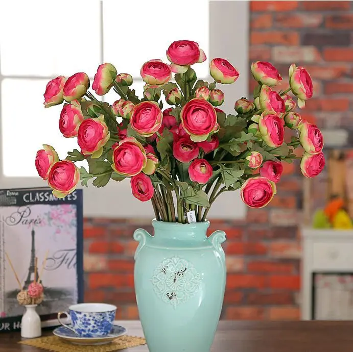 5PCS \ Лидер продаж высокое качество шелк Поддельные Цветок Многофункциональный