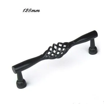 128mm black kitchen cabinet drawer handle birdcage dresser cupboard wardrobe furniture hardware decoration handles pulls 5&quot |