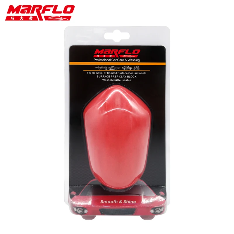 Applicator with Pad Marflo Автомойка глина бар смазки волшебная губка Ластик для удаления загрязнений так же, как мамина скорость глина 2,0 - Цвет: Applicator with Pad