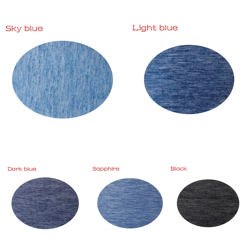 5 видов цветов 2 шт./компл. новая джинсовая ткань патч джинсы овальные колено