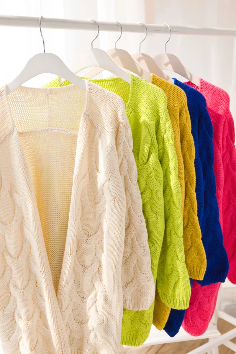 

Women Cardigans Special Offer 2018 Fashion New 4 Solid Colors Knit Sweater Women Long Cardigan Sleeve Knitted Female Sweaters