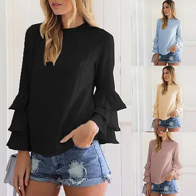 Блузка женская летняя и весенняя с рукавом-фонариком | Женская одежда