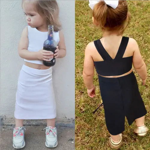 2 шт. детский летний костюм принцессы топ и короткая юбка|Комплекты одежды для