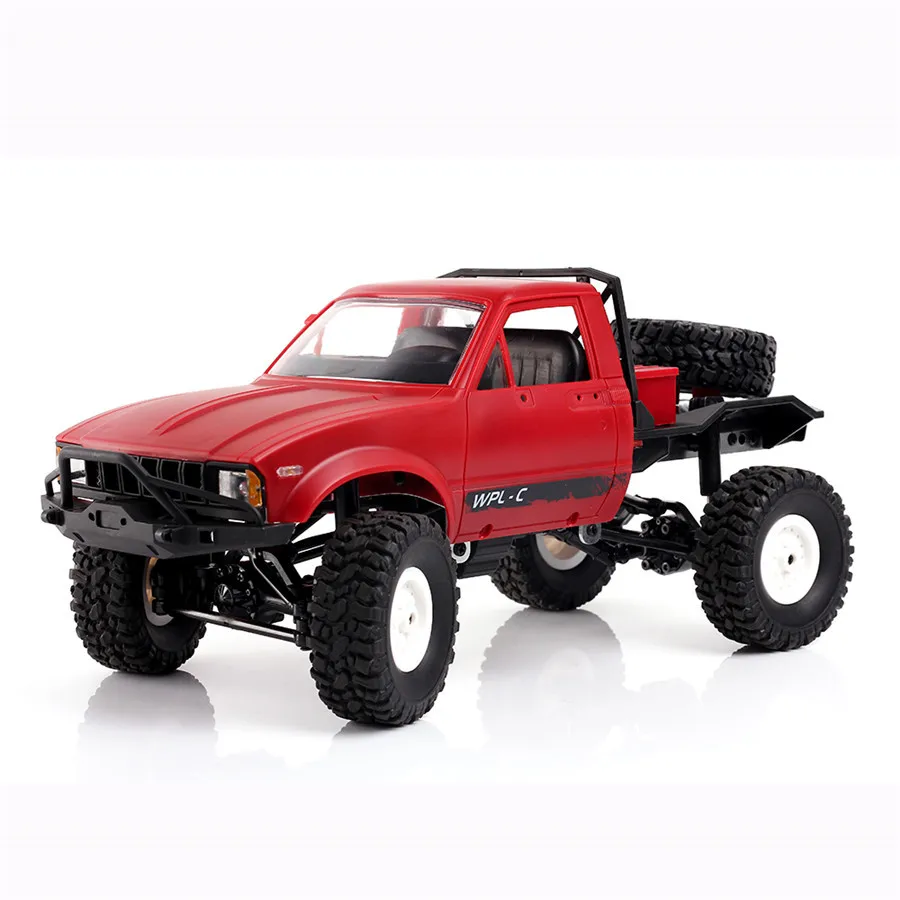Red WPL C14 военный грузовик весы 1/16 армейский грузовик 2,4G 2CH 4WD модель дистанционного управления автомобиль внедорожник RC полуприцеп-RTR подарок для детей мальчик - Цвет: Red