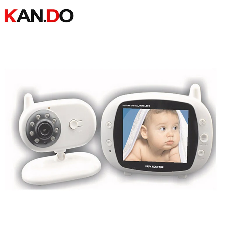 

3.5" Wireless Audio Video Baby Monitor Security Camera 2 Way Talk Nigh Vision IR LED Temperature Monitoring Lullabies CCTV