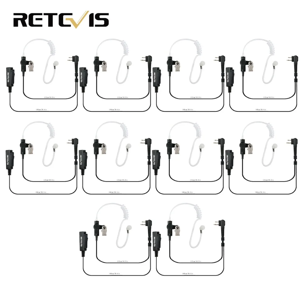 10 шт. наушники MIC 2 PIN Covert Акустическая трубка для Motorola GP88 300 2000 CT150 P040 PRO1150 Walkie Talkie