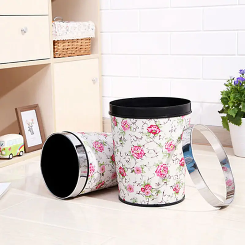 Европейский стиль бытовые пластиковые контейнеры для мусора Модная креативная