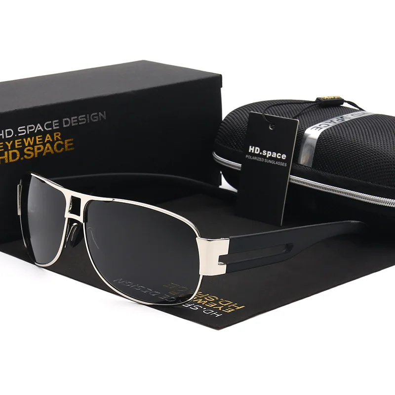 Поляризованные солнцезащитные очки для мужчин роскошные брендовые зеркальные с