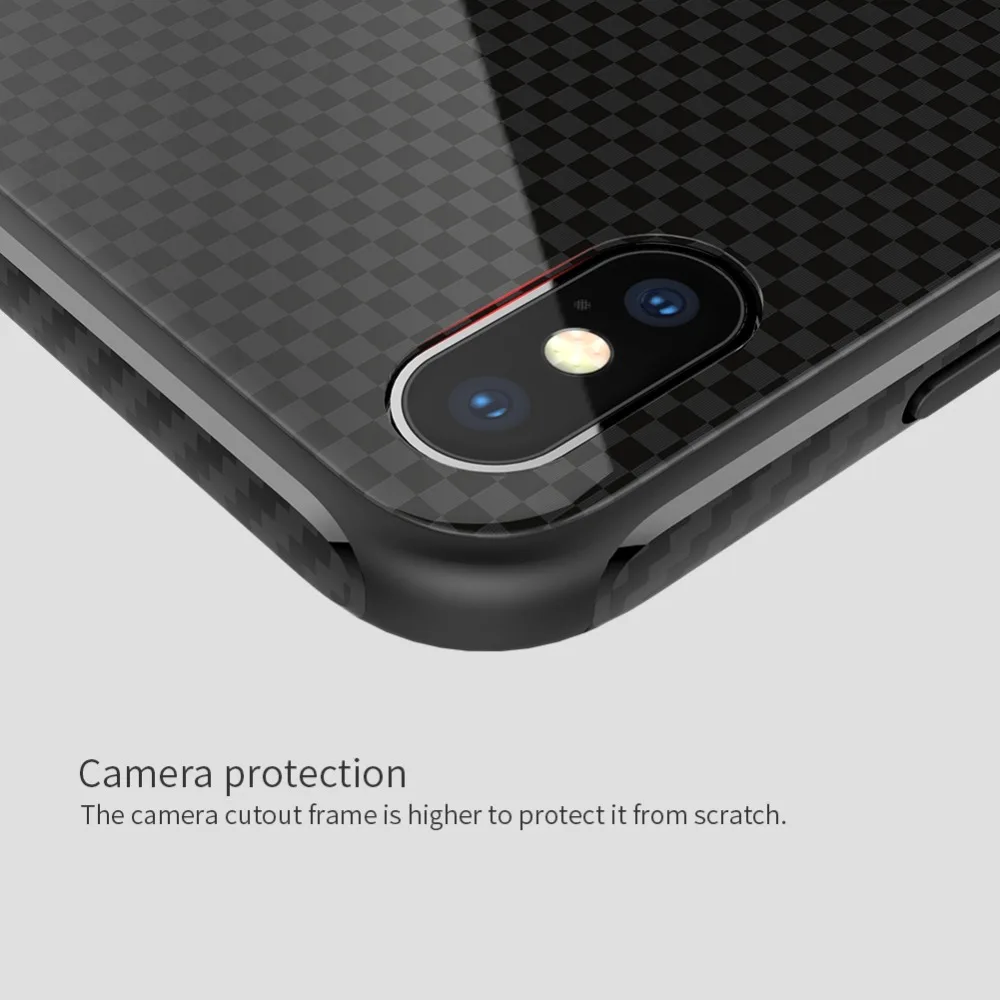 NILLKIN Tempered Plaid Case For iPhone X Full Cover Protection 2.5D Glass &amp Soft TPU Frame 2in1 Phone for x | Мобильные телефоны