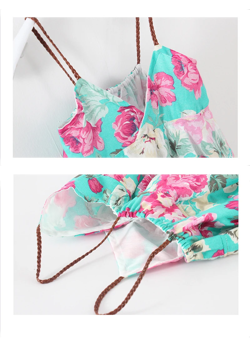 Girls floral sling dresses Little Spaghetti Straps Ruffles White Lace | Детская одежда и обувь