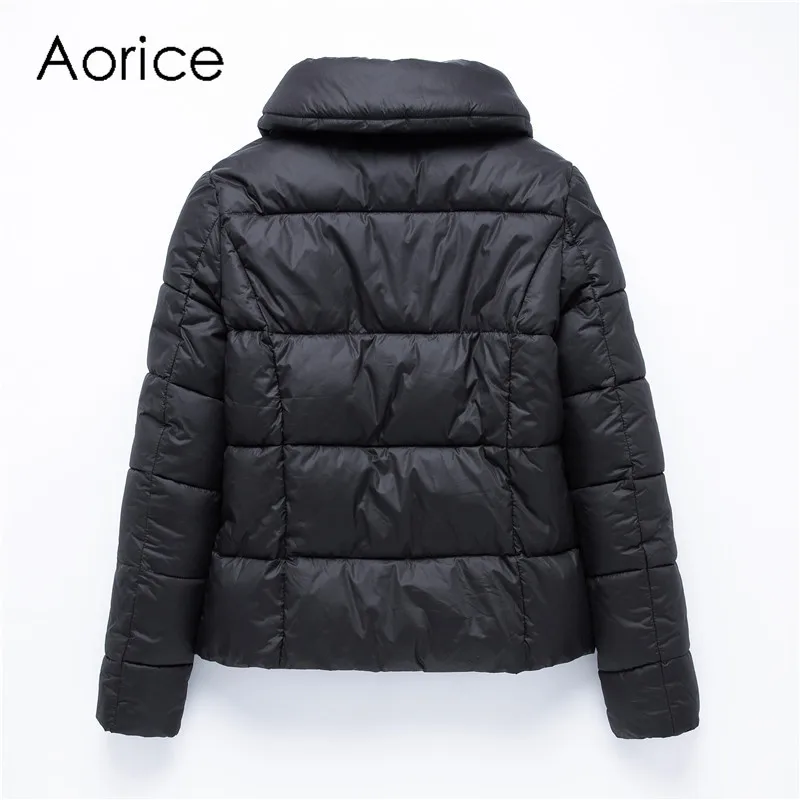Aorice QY904 зимняя куртка женская короткая модная повседневная хлопковая парка Женское пальто Зимняя теплая однотонная Свободная верхняя одежда больших размеров