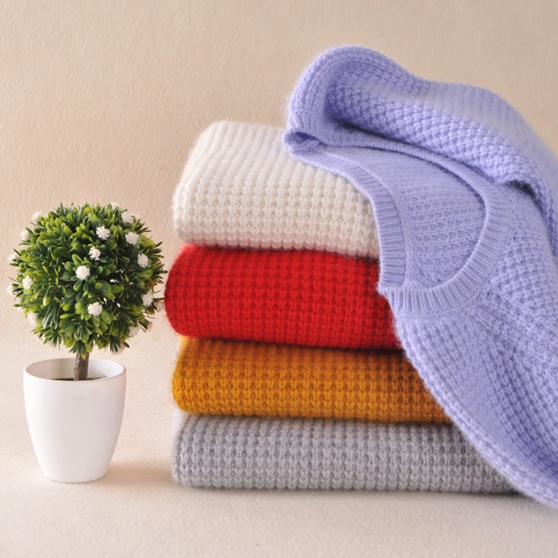 2017 Новый Зимний женский кашемировый свитер с круглым вырезом пуловер разрезом