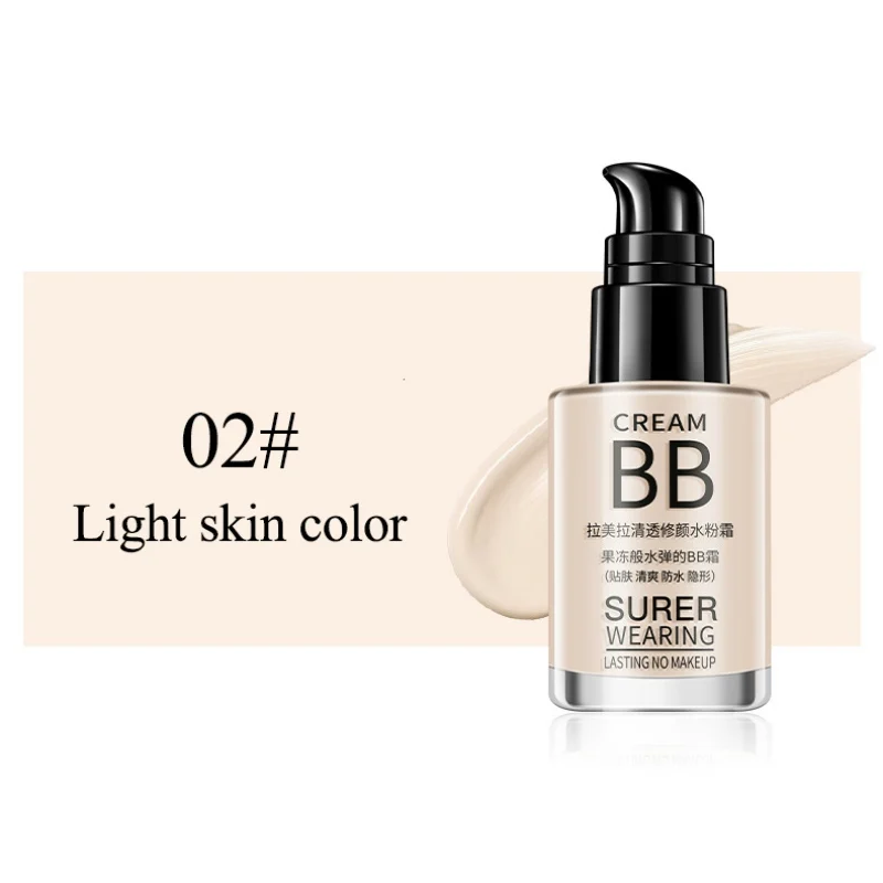 Light skin tone Натуральный BB крем уход за лицом консилер Foundation макияж основа крем отбеливающий лица Грунтовка корейская косметика NewS1 - Цвет: Light skin tone
