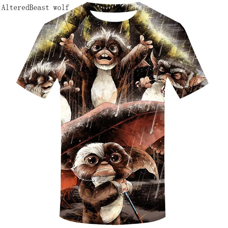 Футболка с принтом Gremlins, Мужская 3D футболка с коротким рукавом, Мужская футболка с воротником, harajuku, модная футболка, базовая Повседневная рубашка, Homme - Цвет: DMY501