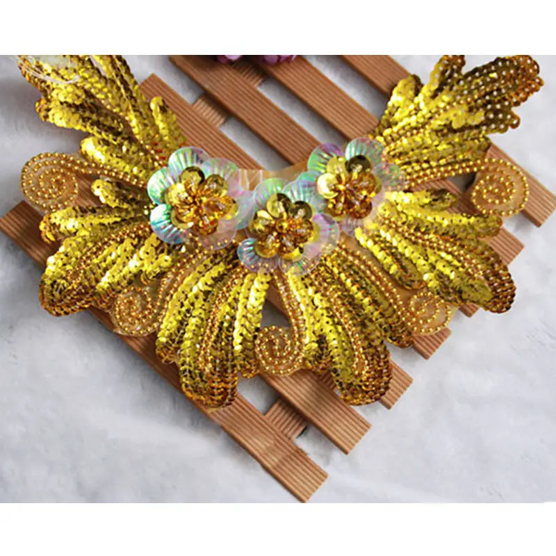 DoreenBeads модная нашивка с блестками и цветами приклеиваемая утюгом аппликация для