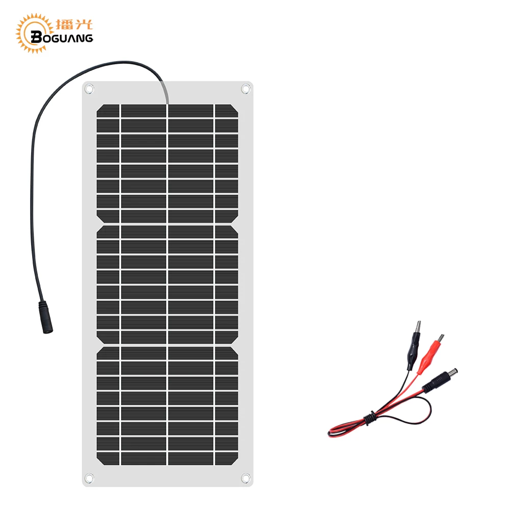 Boguang 6V 12V 10W Гибкая солнечная панель ячейки зарядное устройство 5V 1.5A USB выходное устройство портативная солнечная батарея для смартфонов батарея