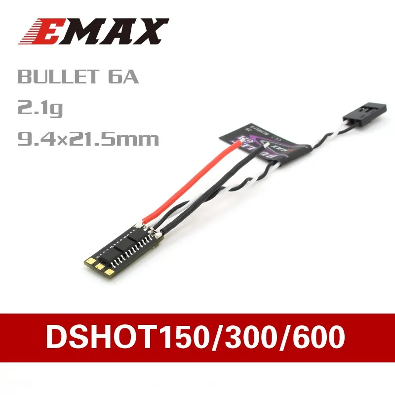Official EMAX D-SHOT Bullet Series 6A 2S BLHELI_S ESC 2.1g Support Onshot42 Multishot | Игрушки и хобби