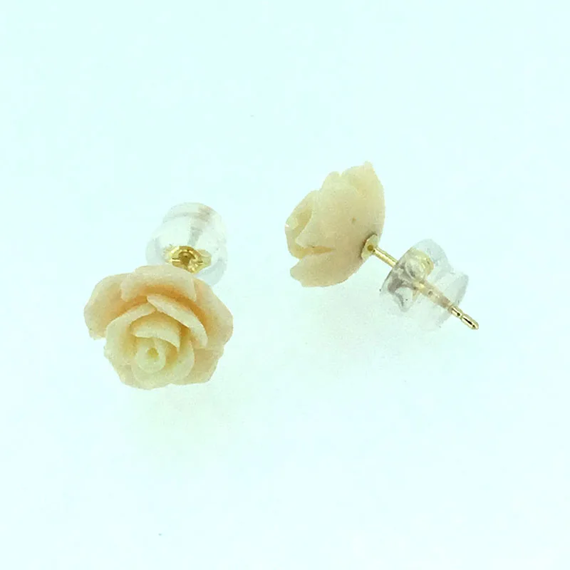 ANI 18 K желтое золото(AU750) женские серьги натуральный цвет коралловые цветы Модные женские Помолвочные сережки oorbellen