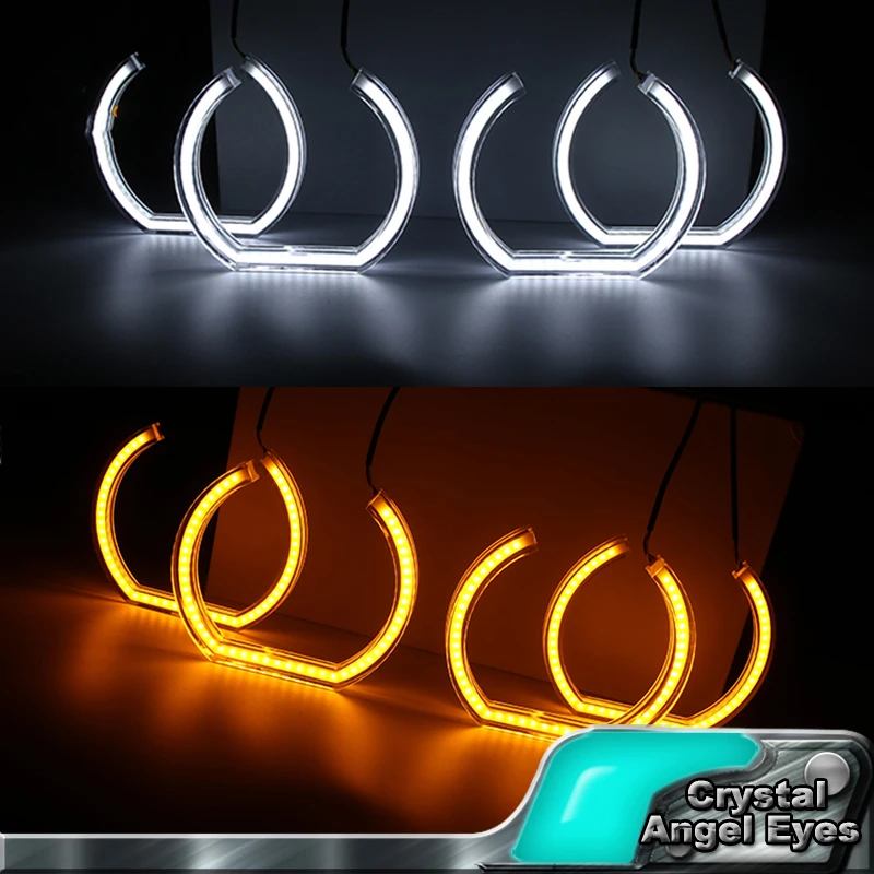 Для BMW 3 серии F30 F31 F34 2012 2016 белый и янтарный двойной цвет DTM Стиль LED ангельские