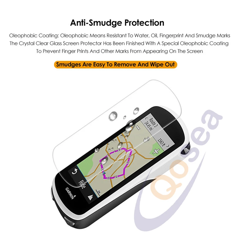 Qosea (2 упаковки) для Garmin Edge 1030 9H защитное закаленное стекло ультра прозрачное