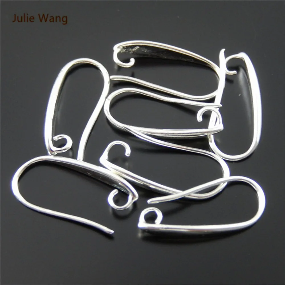 Julie Wang 6PCS Copper Bright Silver Color Jewelry Making Ear Hooks Accessory Clasps Earring Handcraft Accessories | Украшения и