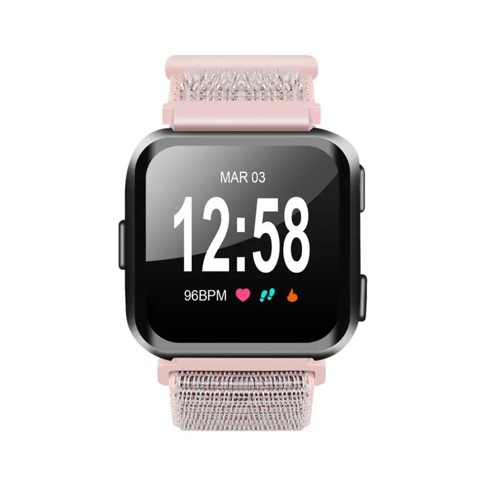 Сменный тканый нейлоновый браслет спортивные часы ремешок для Fitbit Versa смарт