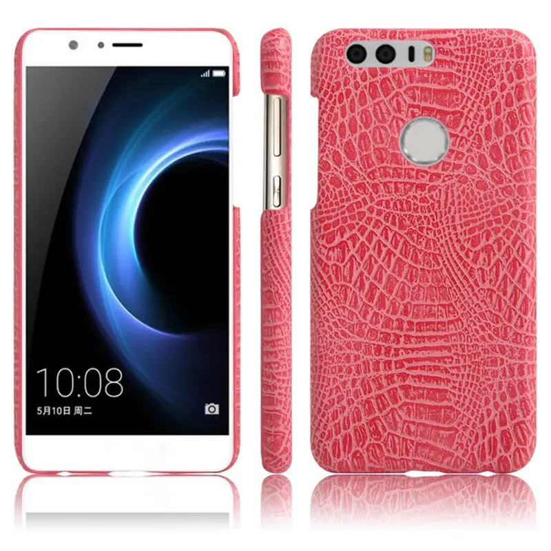 Роскошный кожаный чехол с рисунком под кожу крокодила для Huawei Honor 8 | Мобильные