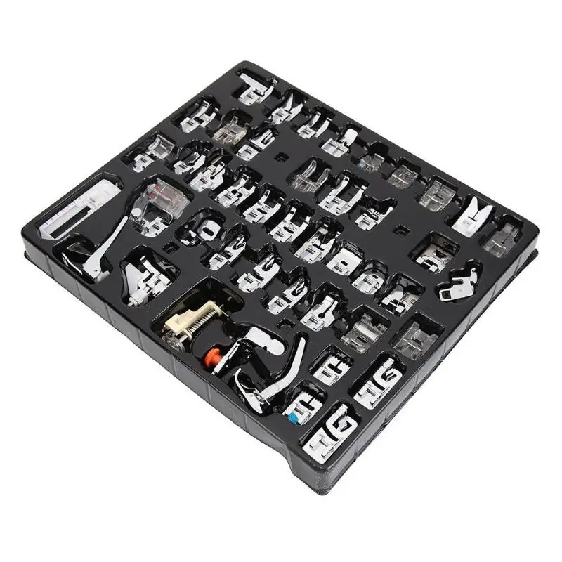 45pcs Вязальная игла домашняя швейная машина оплетка слепой стежок Штопальная прижимная лапка набор для Brother Singer Janom инструмент - Цвет: 45pcs