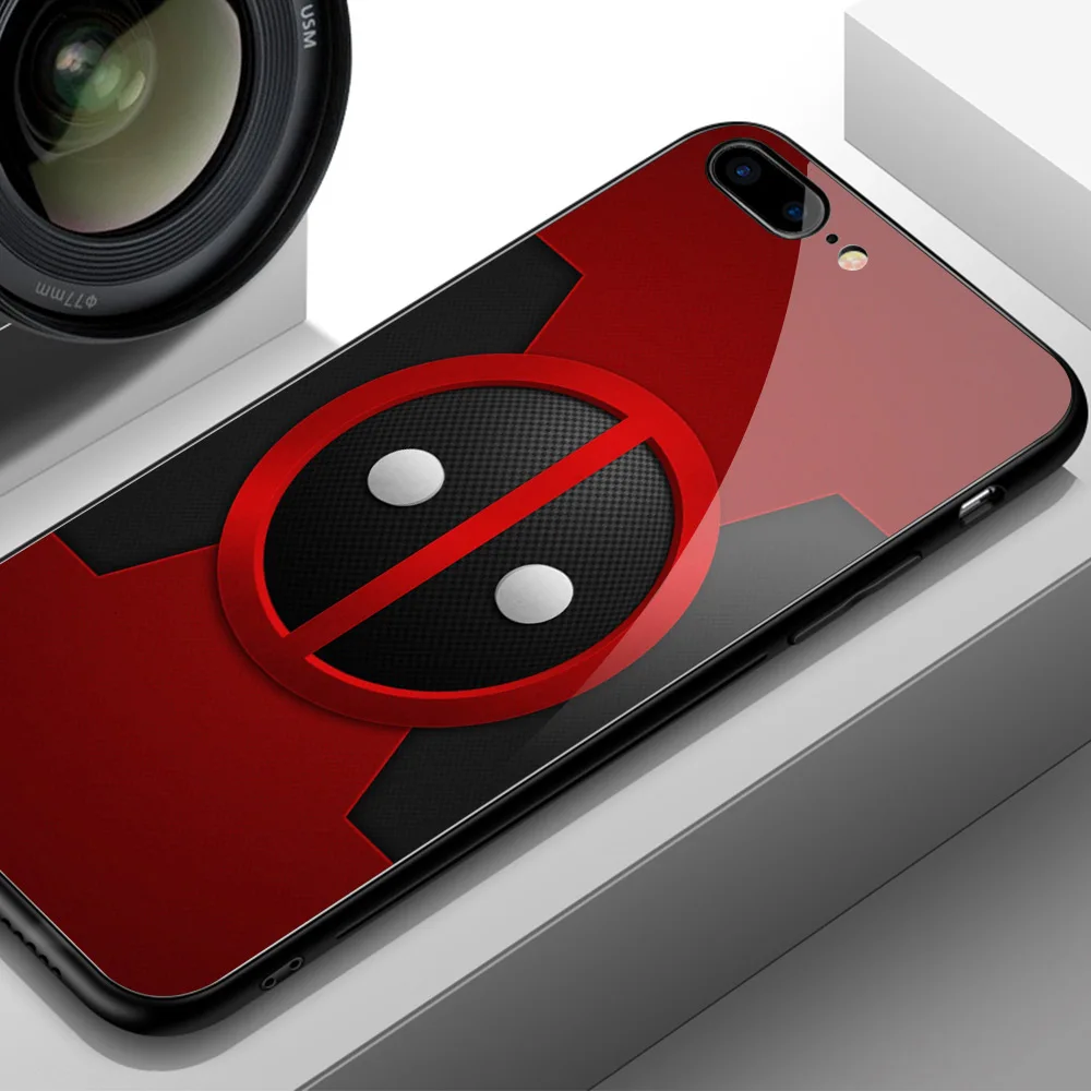 FinderCase для iPhone 8 Plus чехол стеклянная задняя крышка Deadpool XS 6 6s 7 Max XR X 11 pro max|Бамперы| |