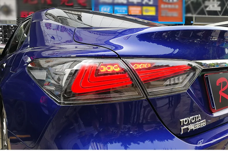 Автомобильный Стайлинг для Toyota Camry задние фонари Camry светодиодный задний фонарь DRL+ Динамический сигнал поворота+ тормоз+ задний фонарь заднего хода 4 шт
