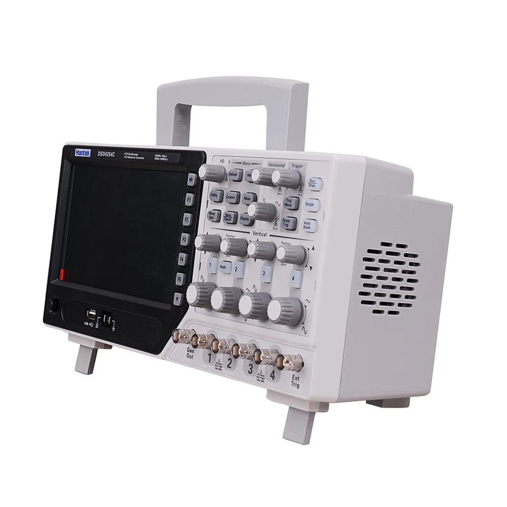 Цифровой осциллограф Hantek DSO4254C портативный 4 канальный 250 МГц ЖК ПК + EXT DVM с