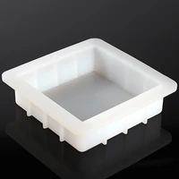 6 inch soap slab mold squre transparent silicone rendering loaf toast mould handmade soap making tool