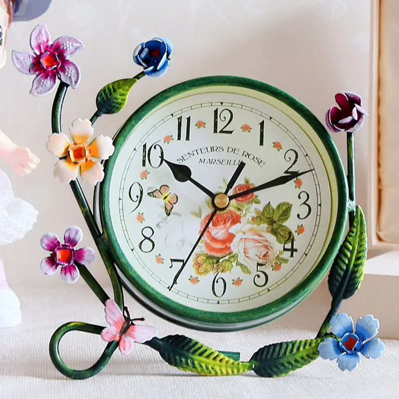 2018 новые автомобильные часы Reloj De Mesa украшения железные настольные круглые