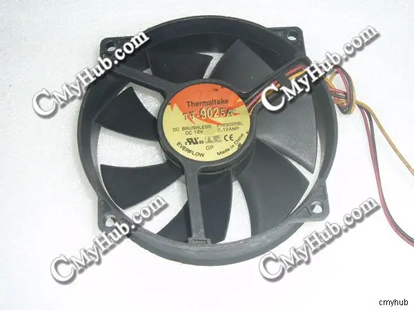 Для Everflow Thermaltake TT-9025A F129025SL DC12V 0.12AMP 95x95x25 мм 3Pin охлаждающий вентилятор | Компьютеры и